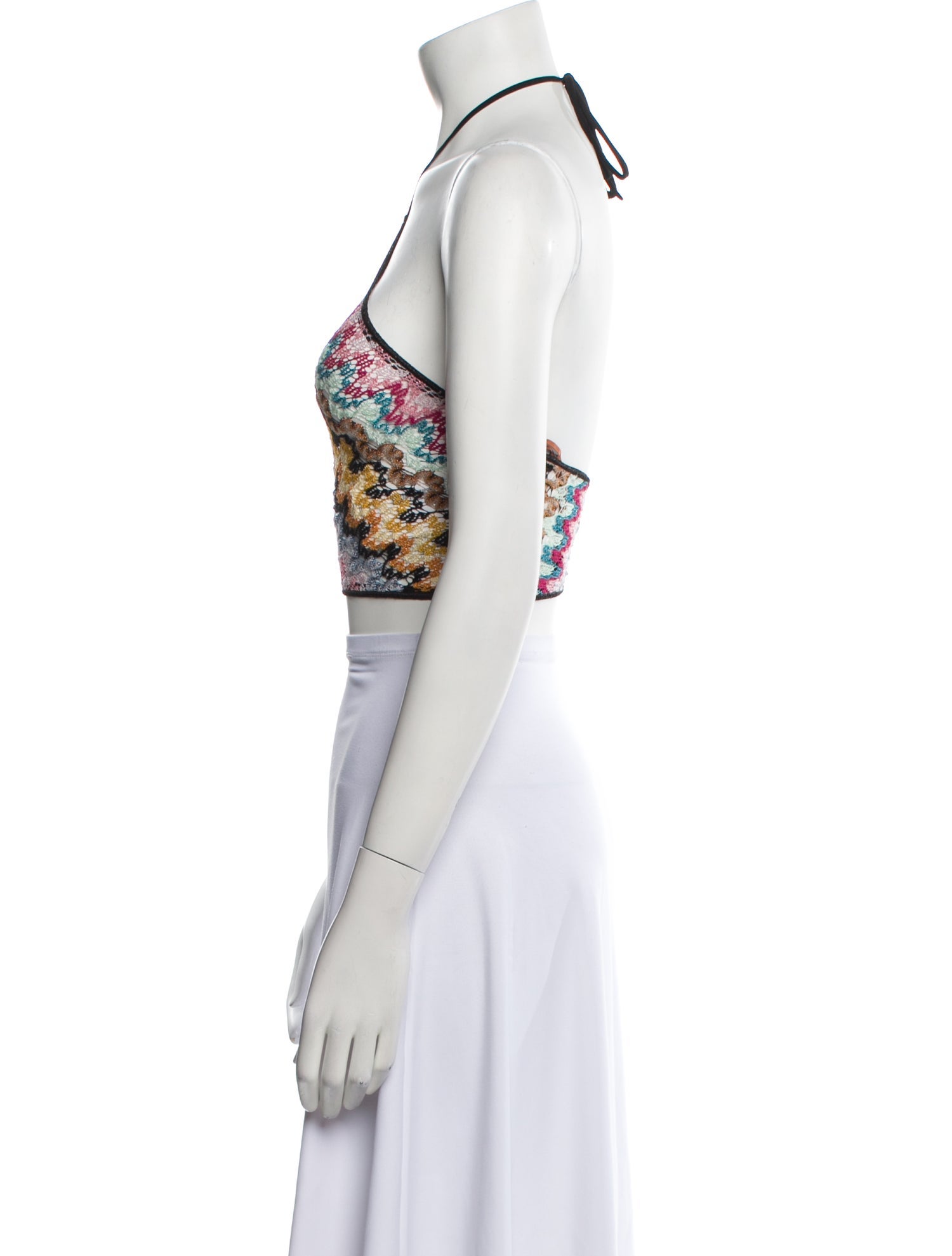 Missoni Floral Print Halterneck Crop Top