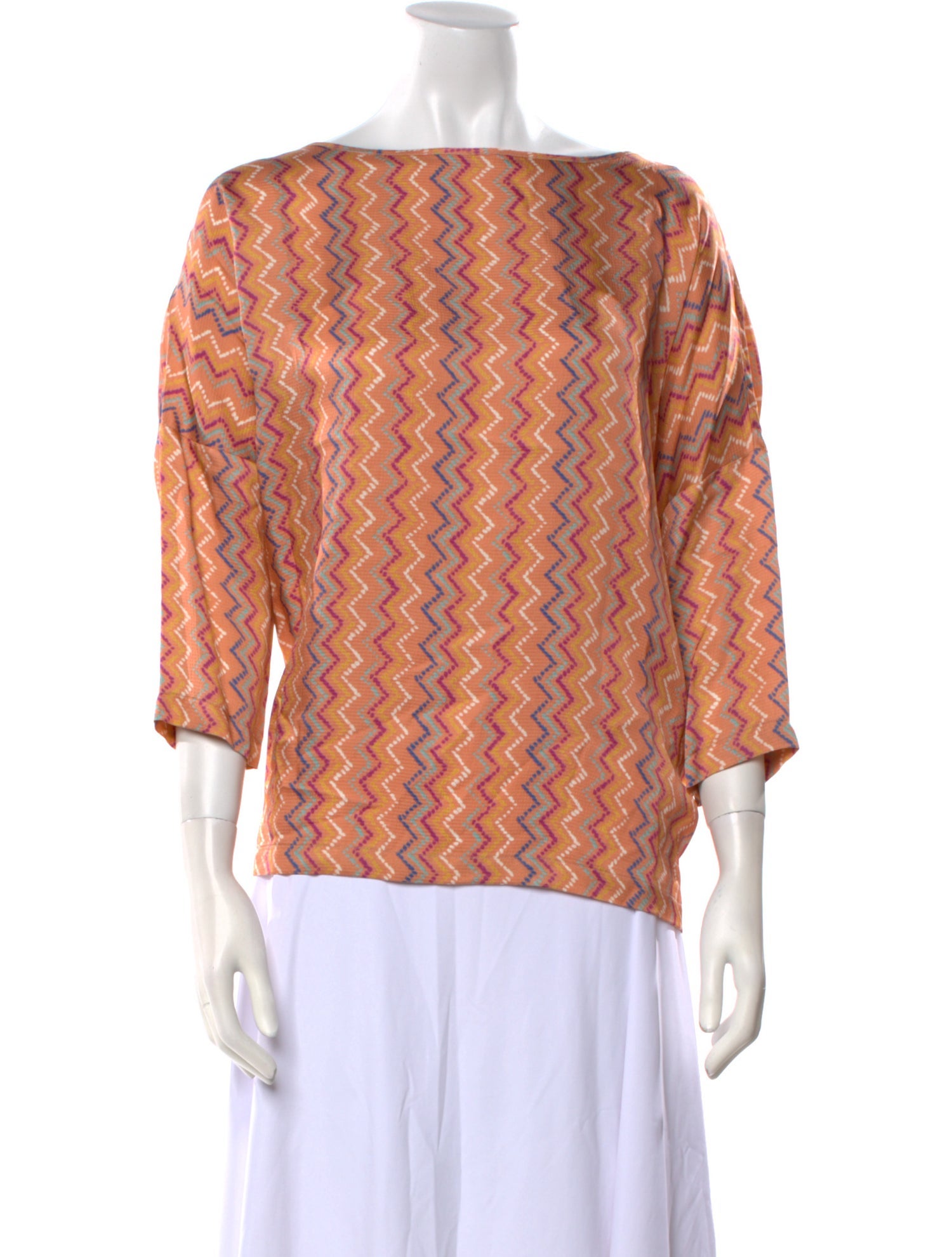 Missoni Printed Bateau Neckline Blouse