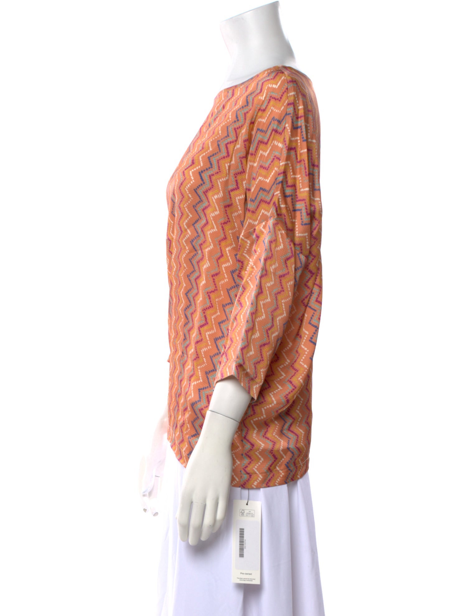 Missoni Printed Bateau Neckline Blouse