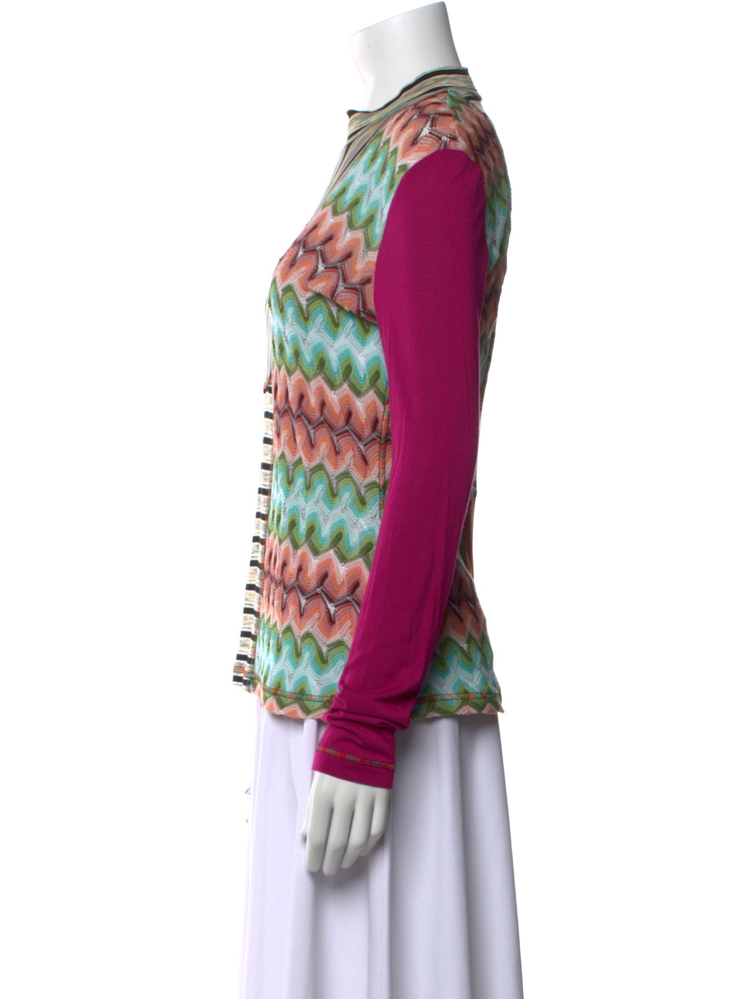 Missoni Striped Crew Neck Blouse