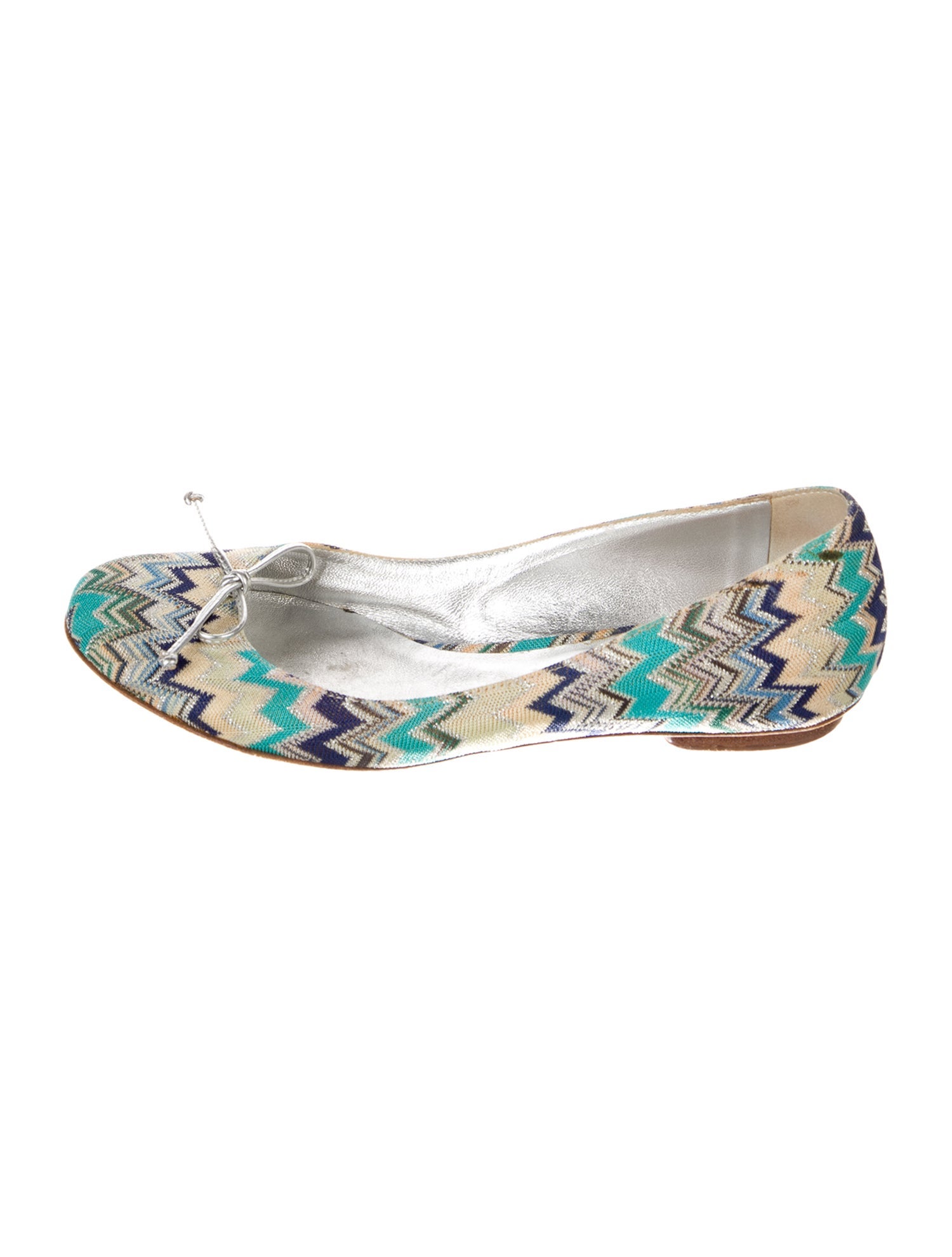 Missoni Striped Bow Accents Ballet Flats