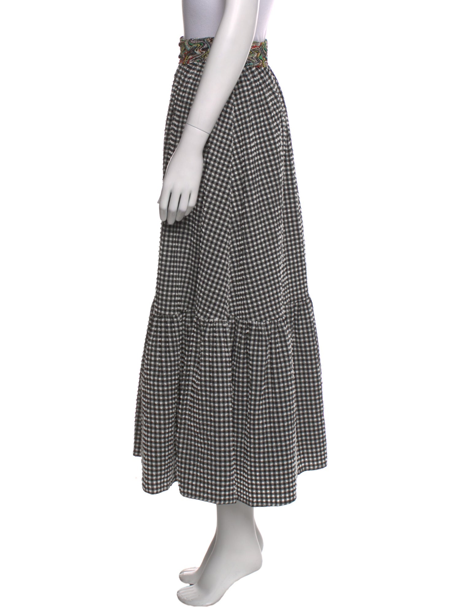 Missoni Plaid Print Midi Length Skirt