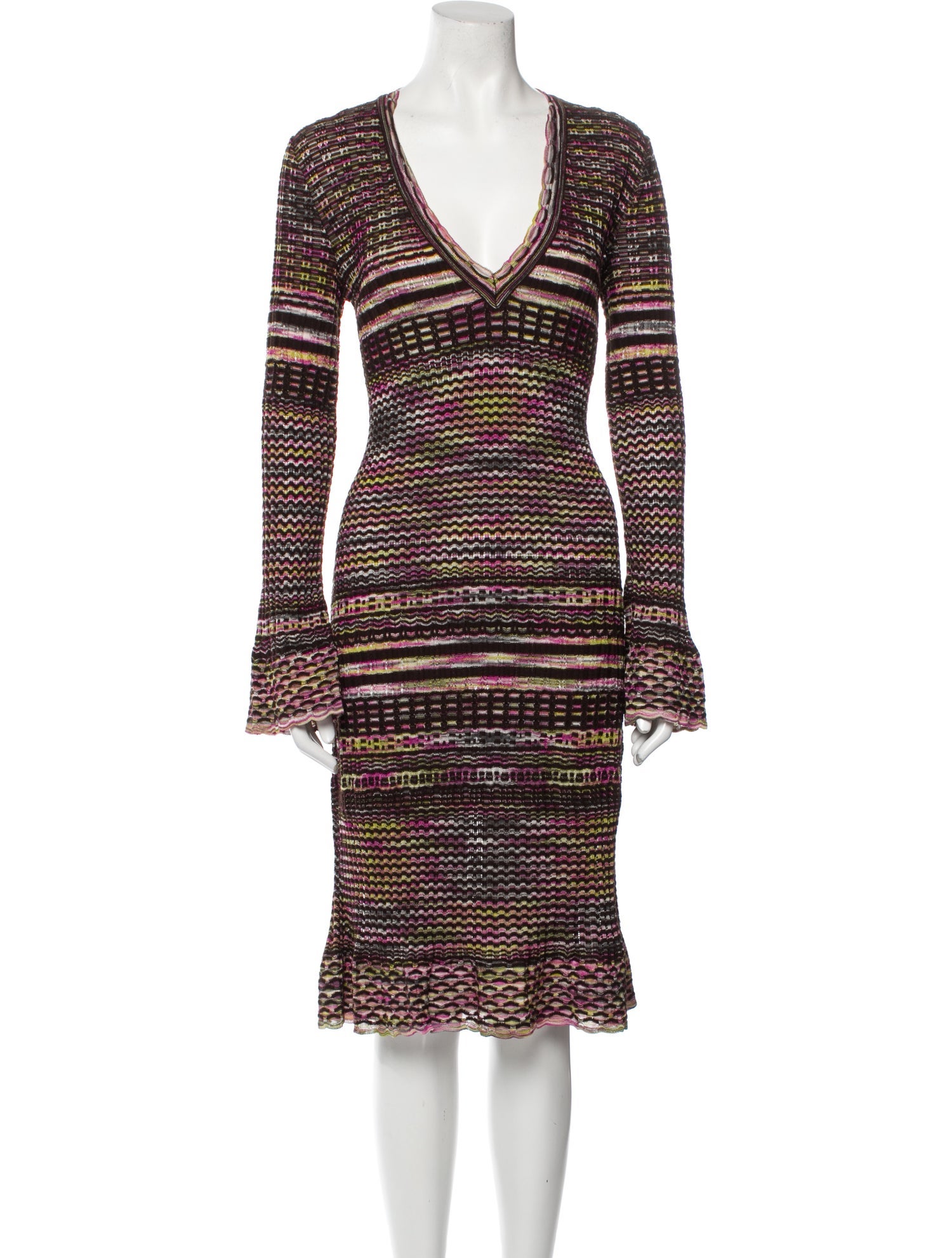 Missoni Striped Knee-Length Dress