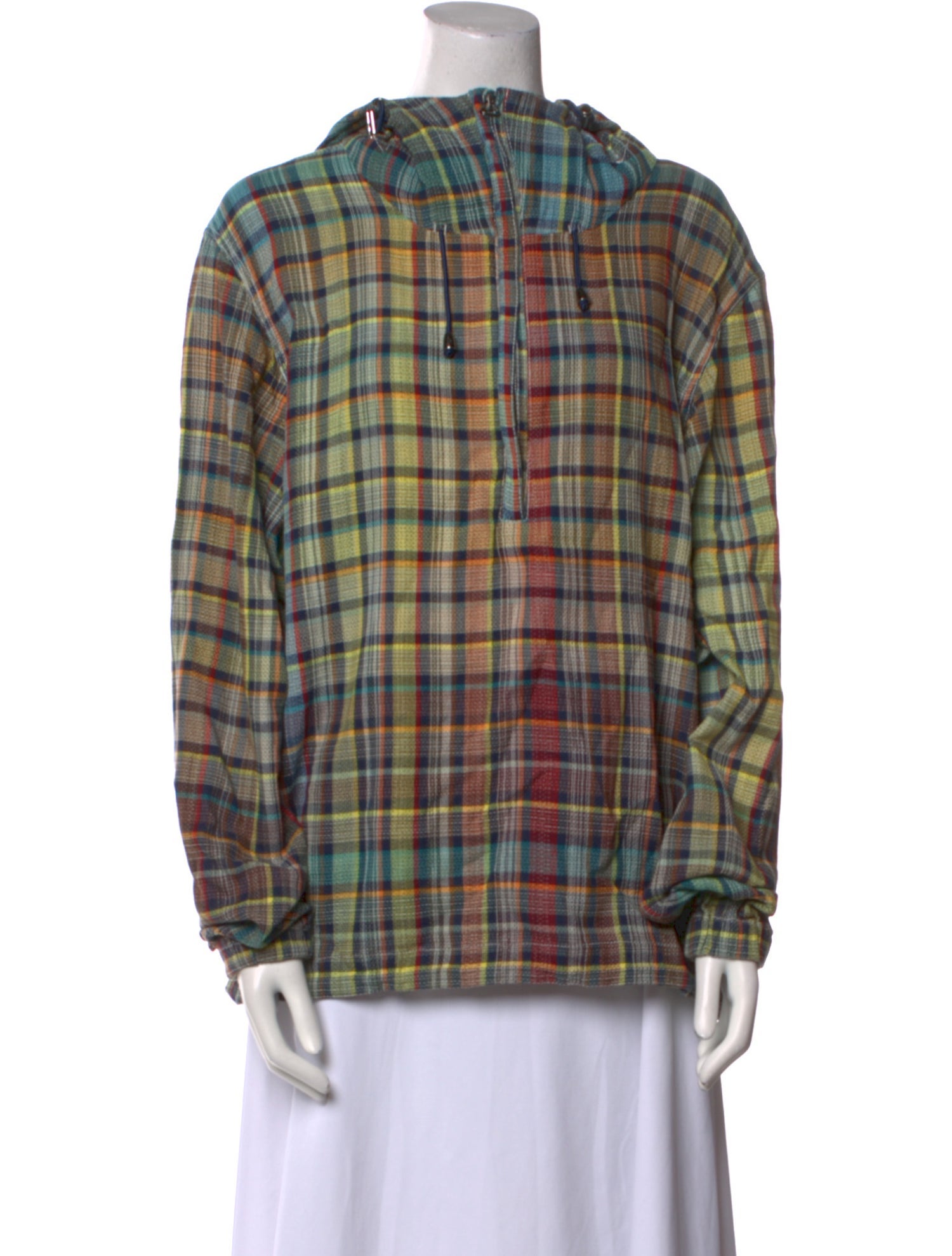Missoni Plaid Print Mock Neck Sweatshirt