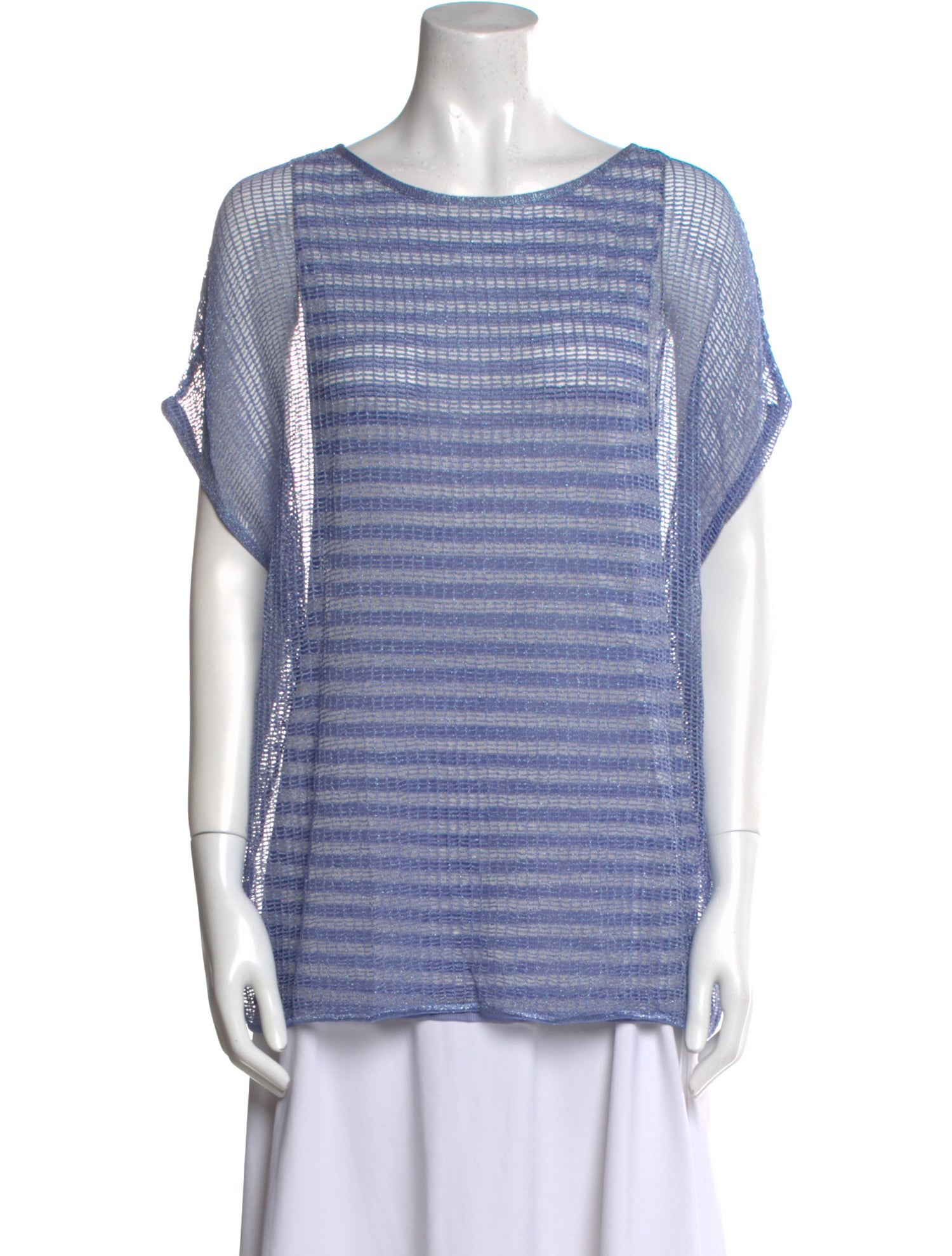 Missoni Striped Bateau Neckline Top