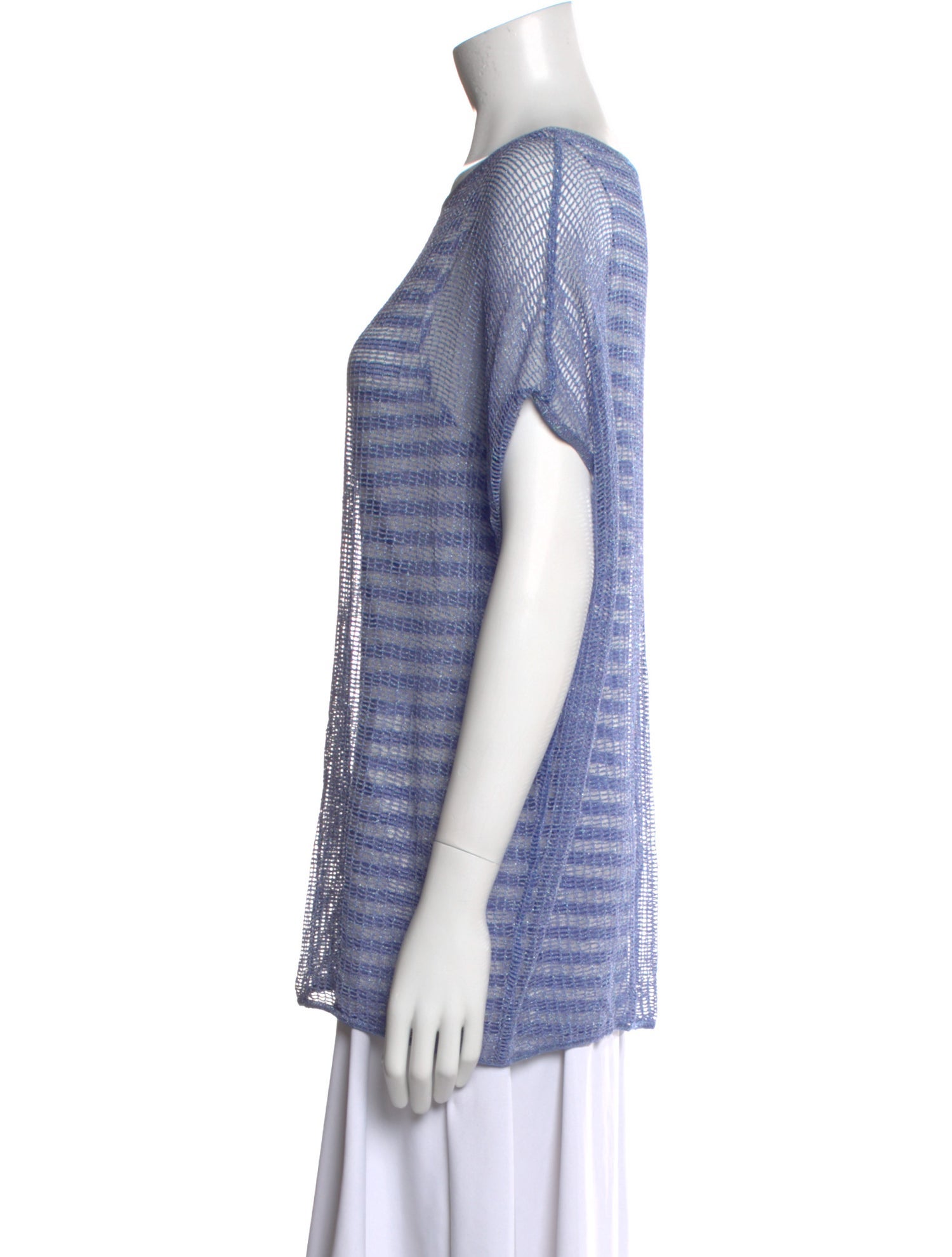 Missoni Striped Bateau Neckline Top