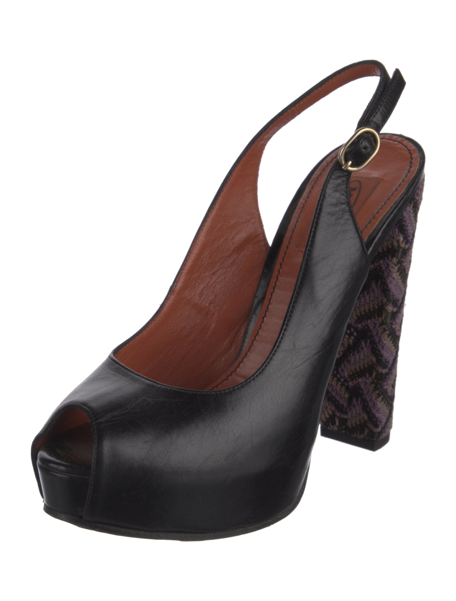 Missoni Leather Slingback Pumps