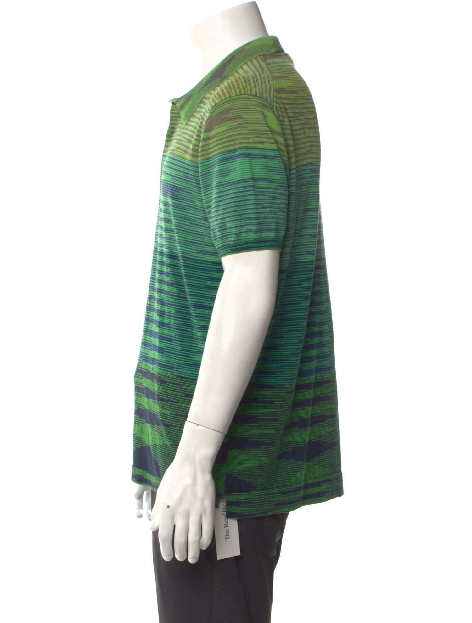 Missoni Striped Short Sleeve Denim Shirt