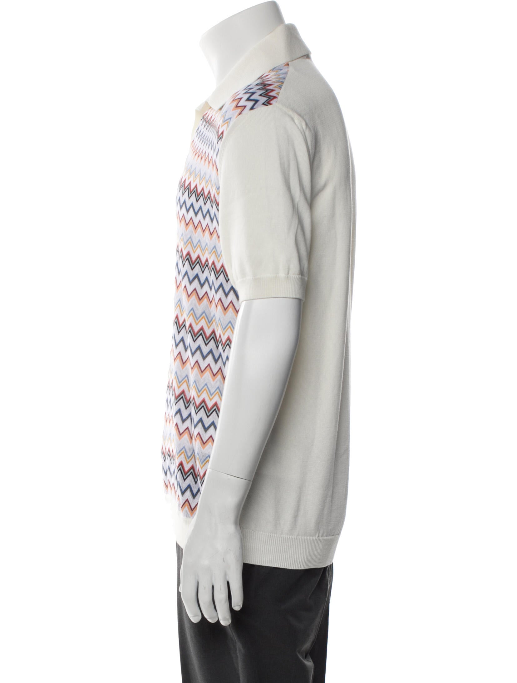 Missoni Striped Collar Polo Shirt
