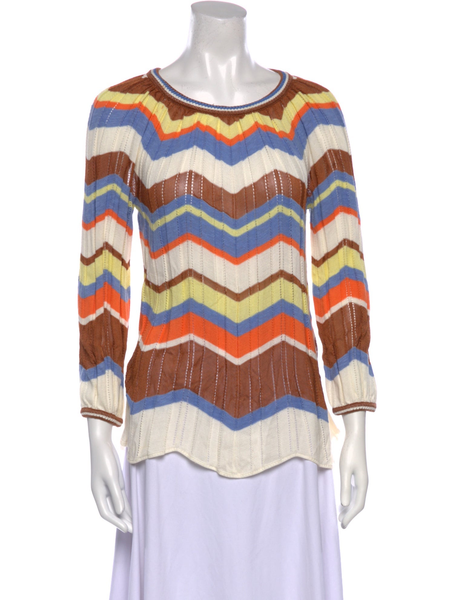 Missoni Striped Scoop Neck Blouse