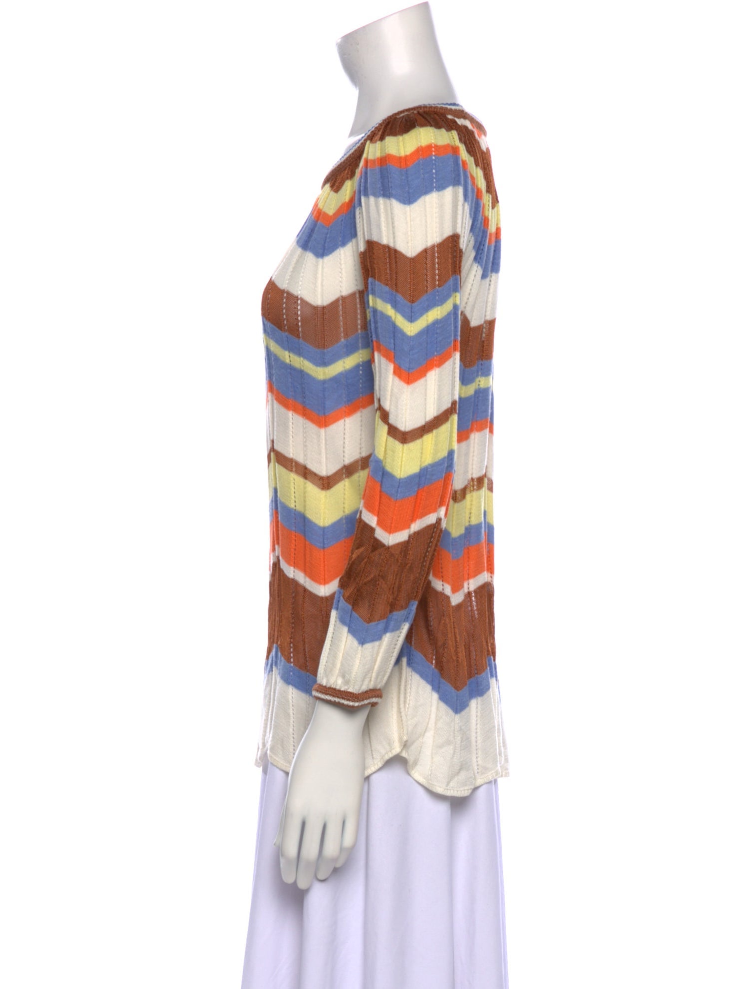 Missoni Striped Scoop Neck Blouse