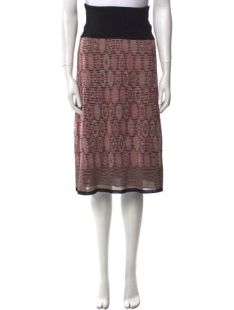 M Missoni Striped Knee-Length Skirt