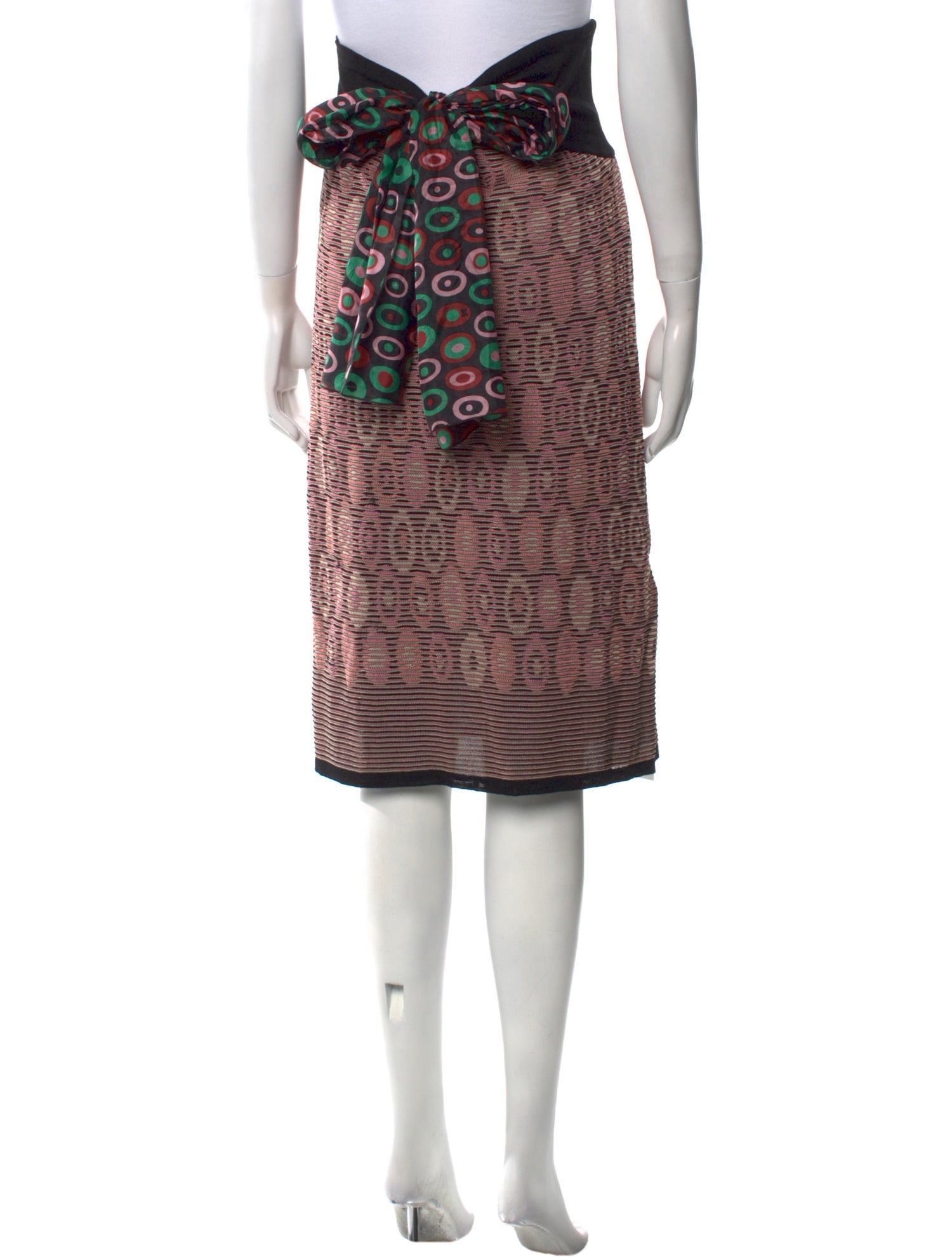 M Missoni Striped Knee-Length Skirt