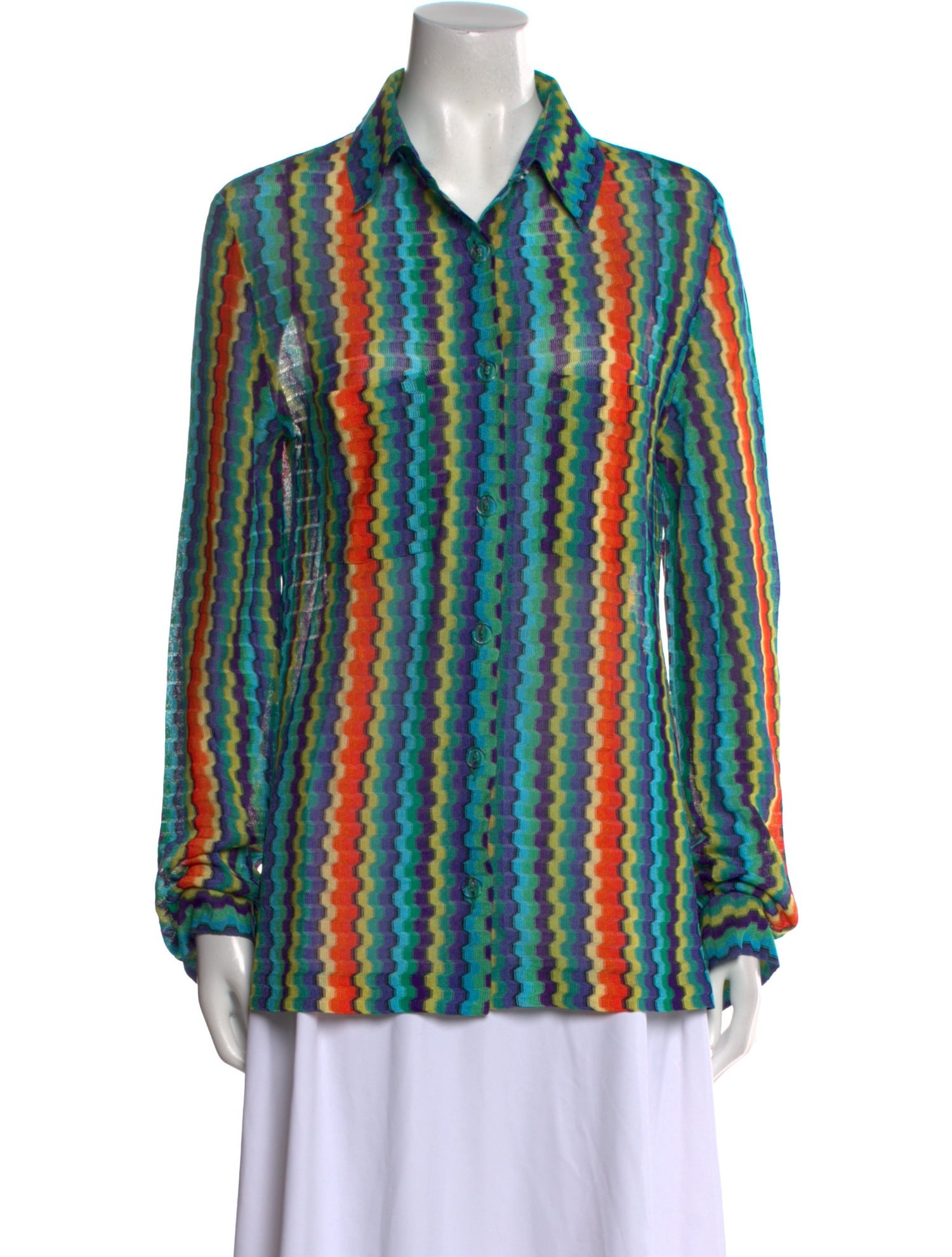 Missoni Vintage Printed Button-Up Top