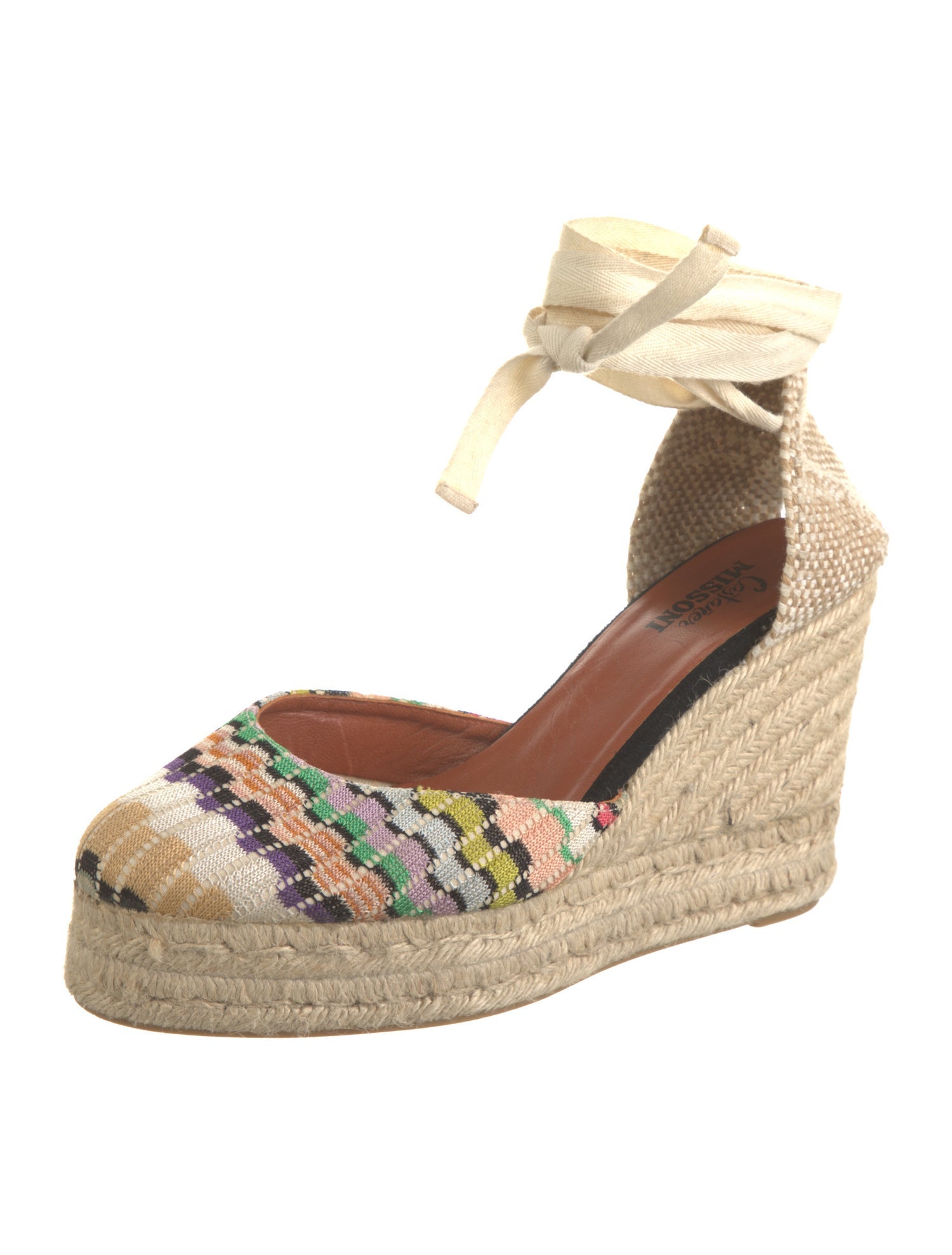 Missoni Canvas Striped D'Orsay Pumps