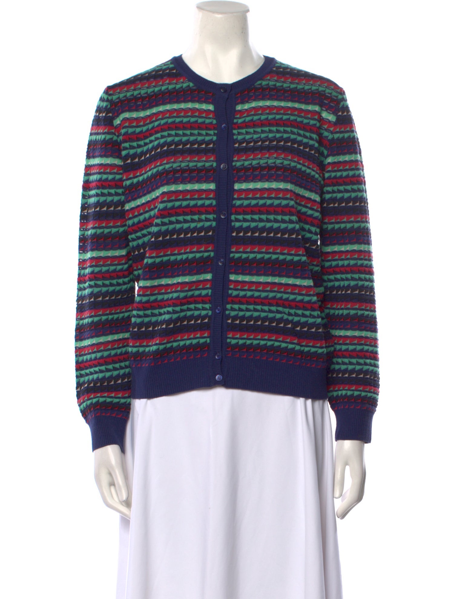 M Missoni Striped Crew Neck Sweatshirt