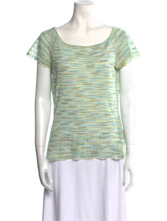 Missoni Striped Bateau Neckline T-Shirt