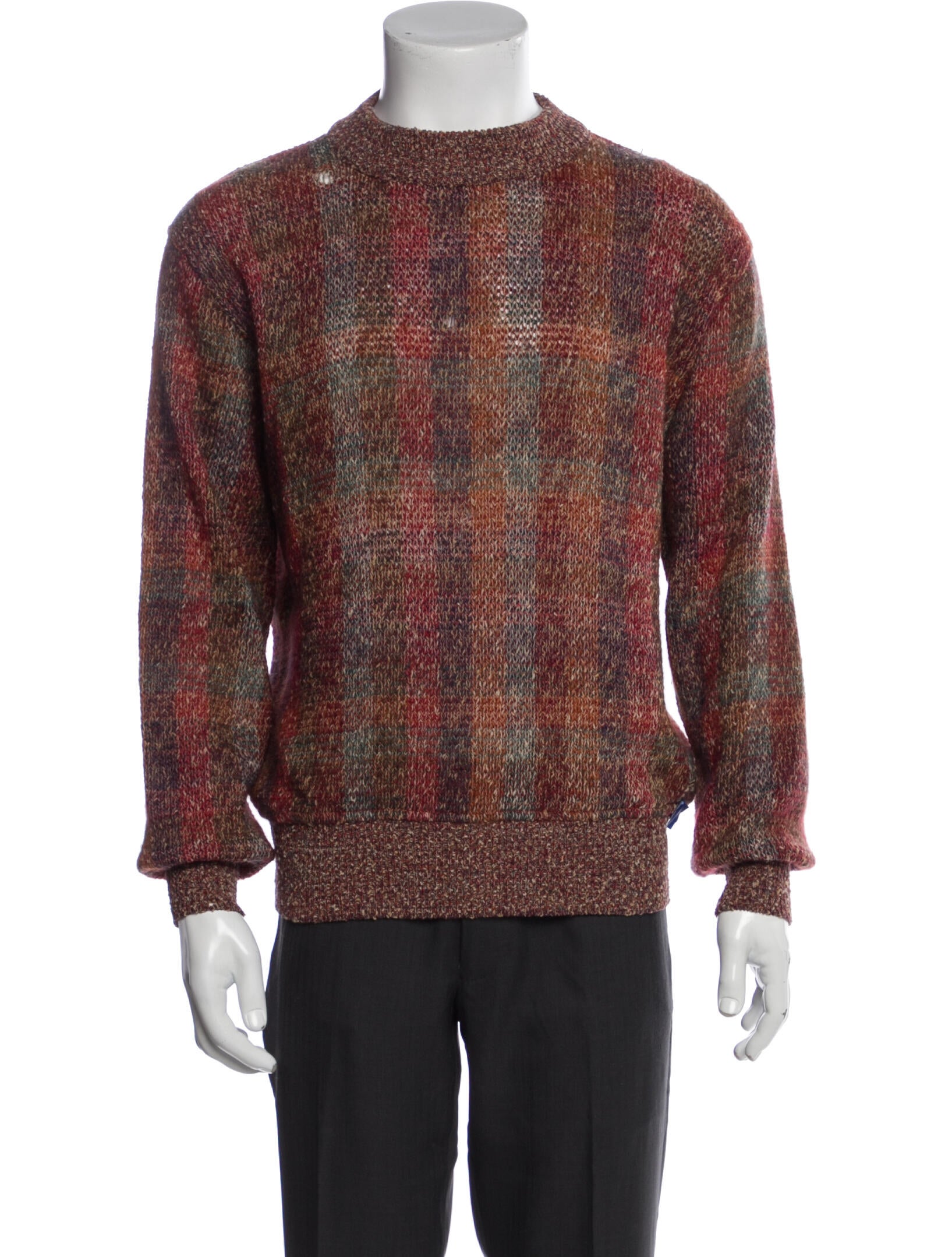 Missoni Plaid Print Mock Neck Pullover