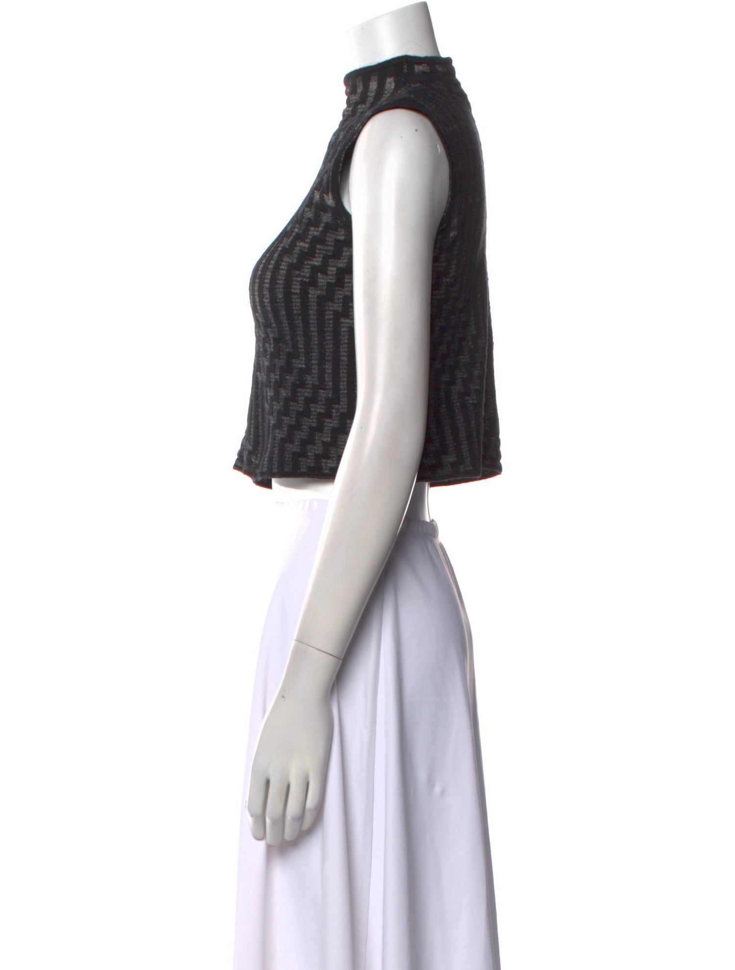 Missoni Printed Mock Neck Crop Top