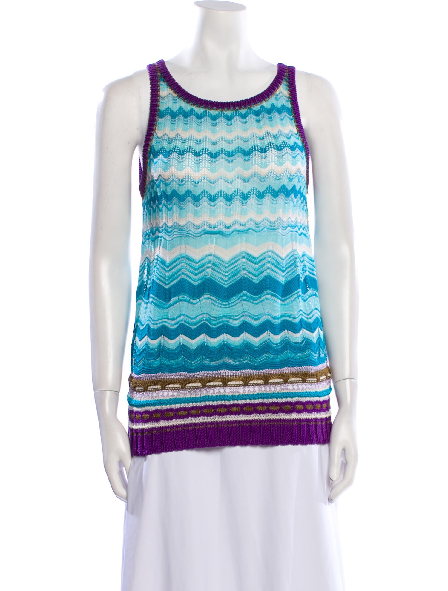 Missoni Striped Scoop Neck Sweater