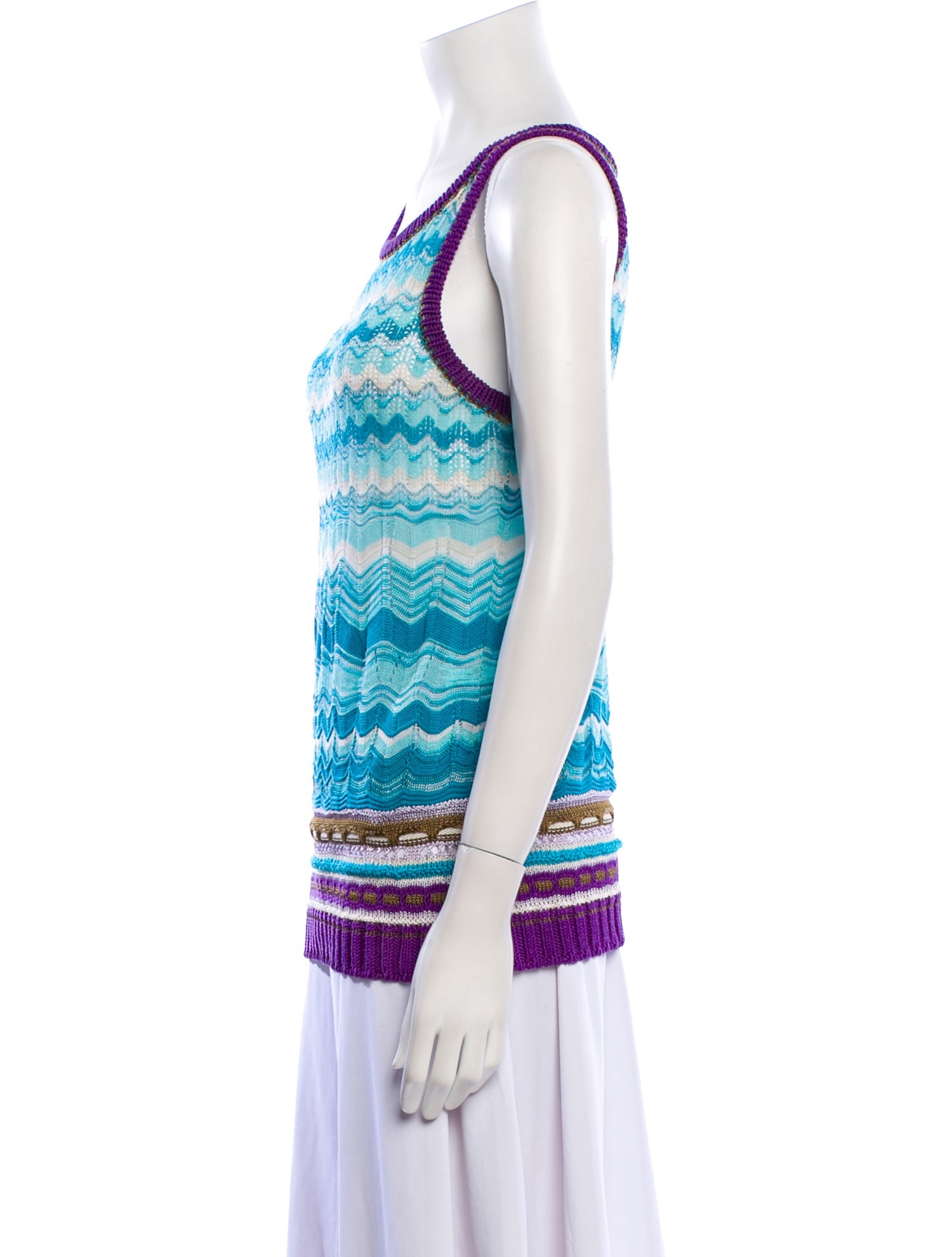 Missoni Striped Scoop Neck Sweater