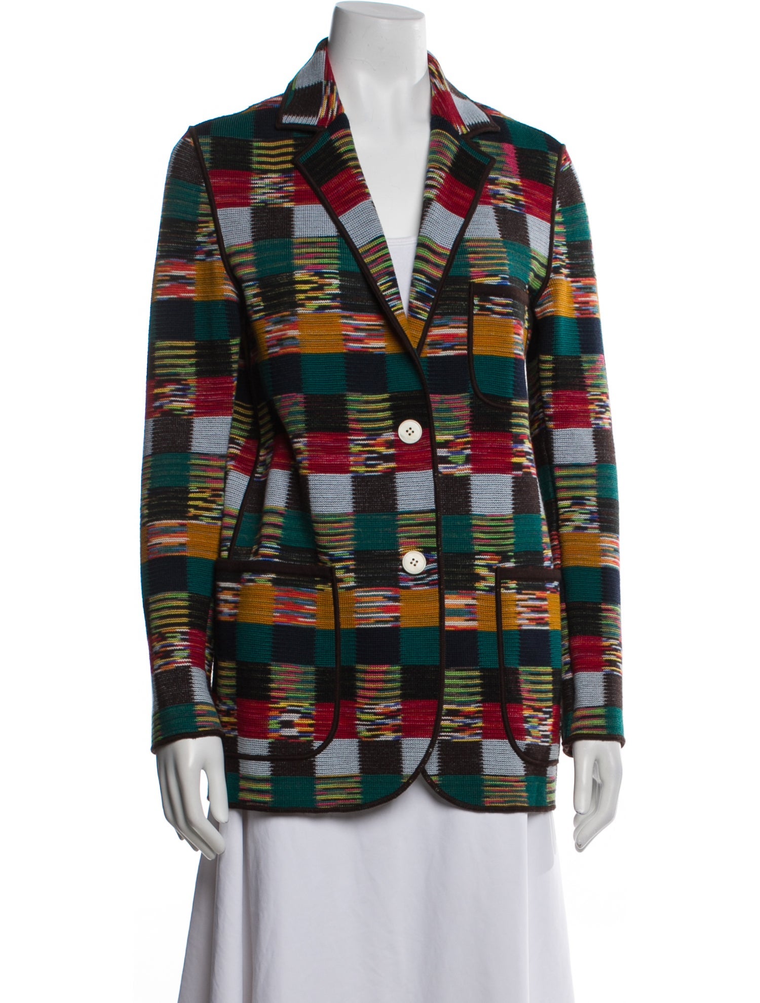 Missoni Plaid Print Blazer