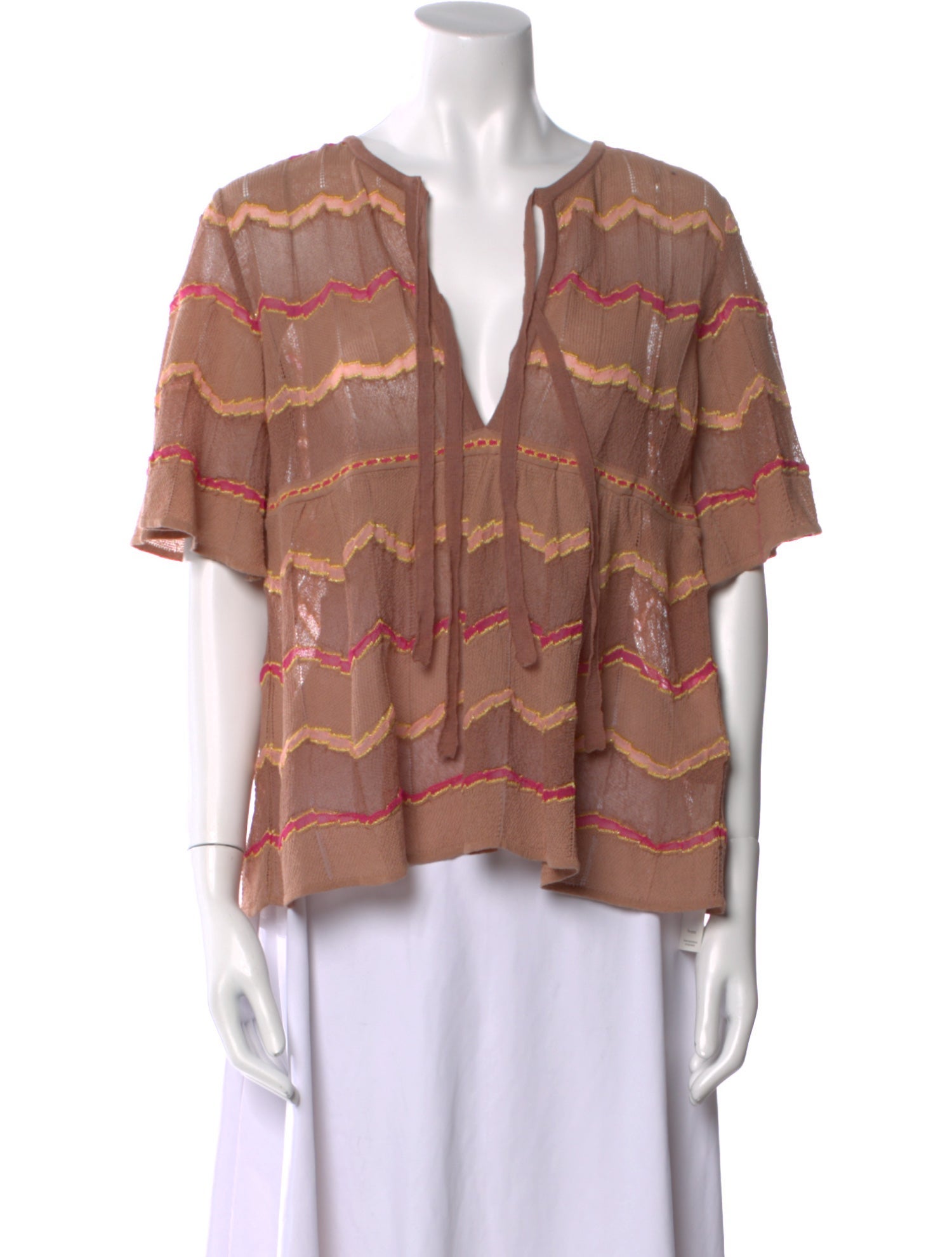 Missoni Printed V-Neck Blouse w/ Tags