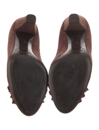 Missoni Suede Ruffle Embellishment Pumps