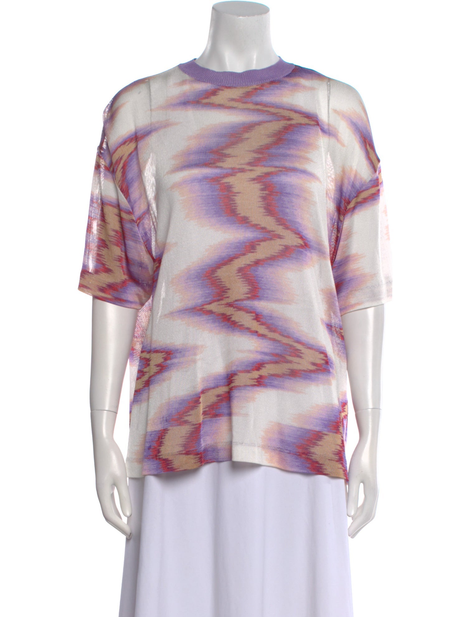 Missoni Tie-Dye Print Bateau Neckline T-Shirt