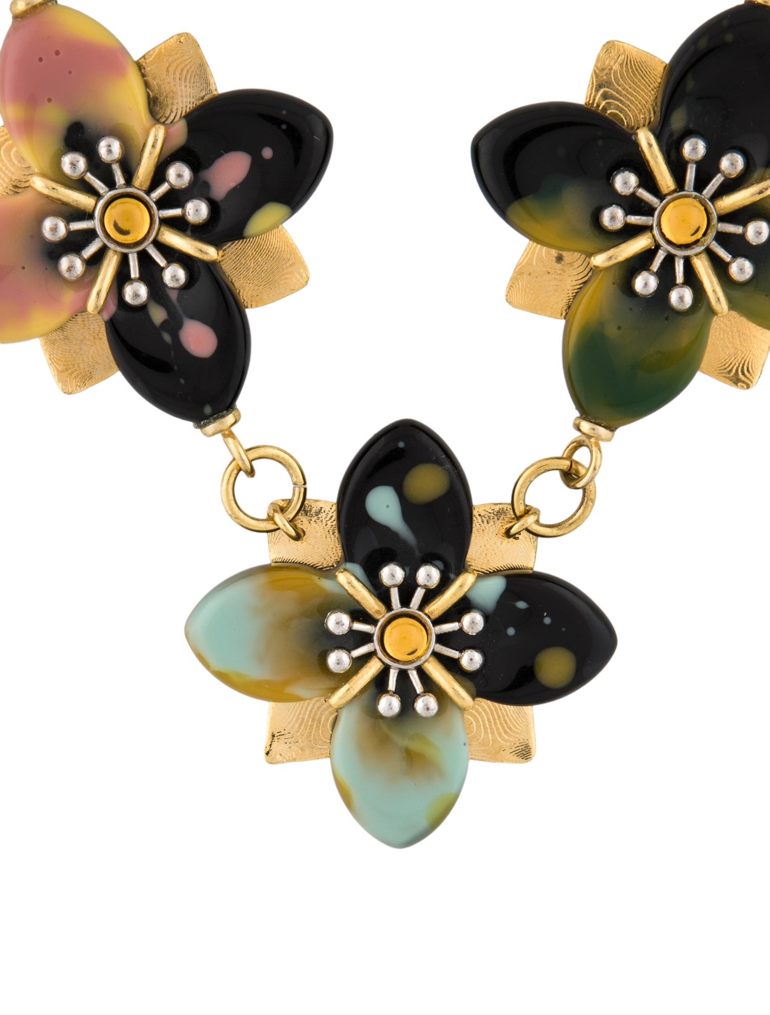 Missoni Resin Floral Collar Necklace