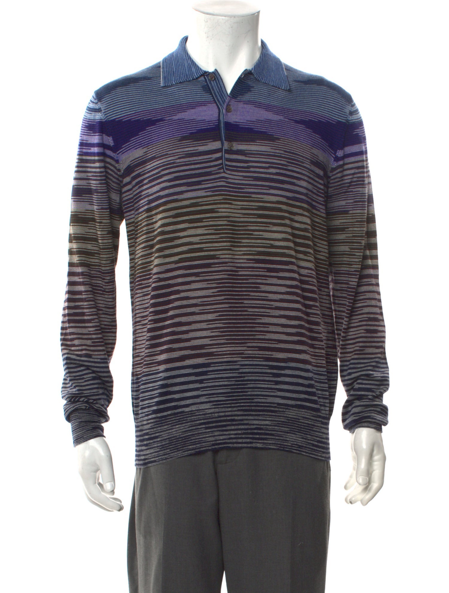 Missoni Wool Striped Polo Shirt