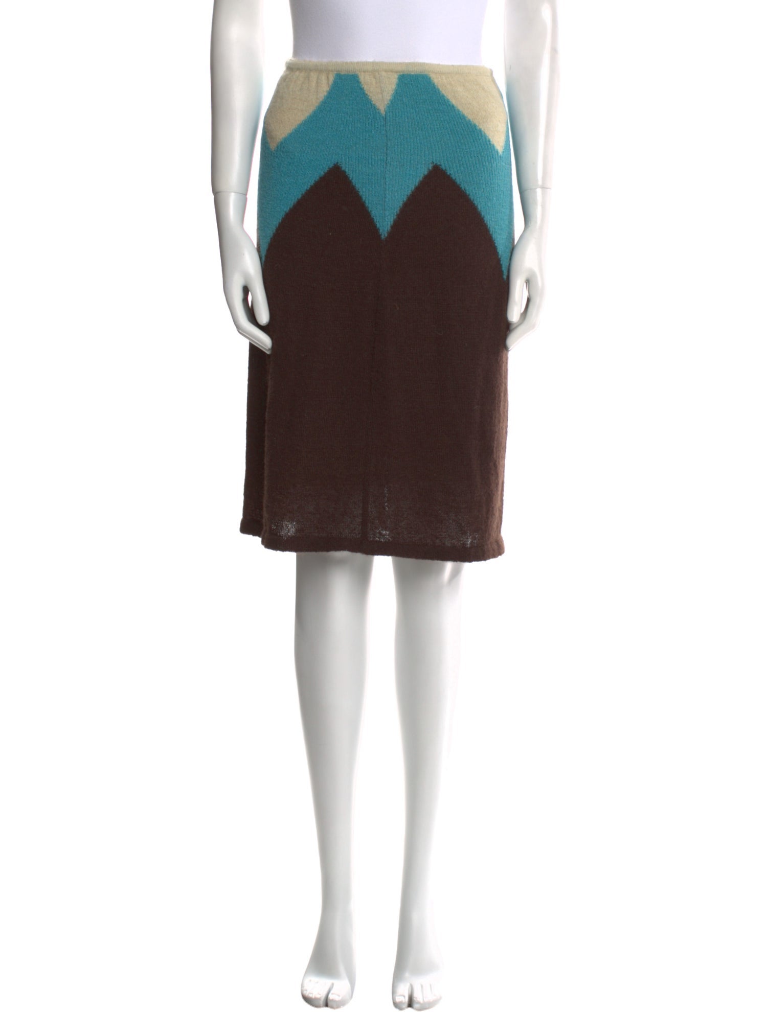 Missoni Colorblock Pattern Knee-Length Skirt
