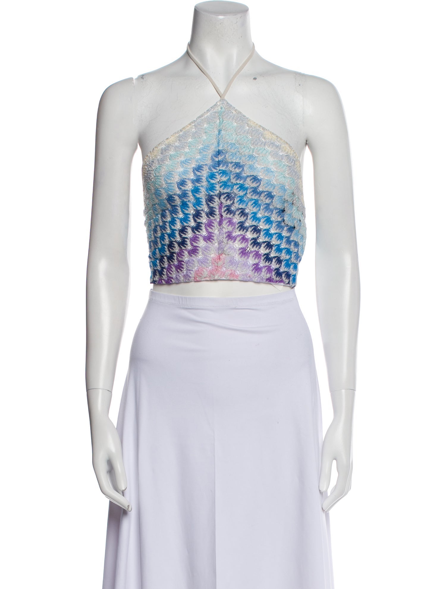 Missoni Printed Halterneck Crop Top