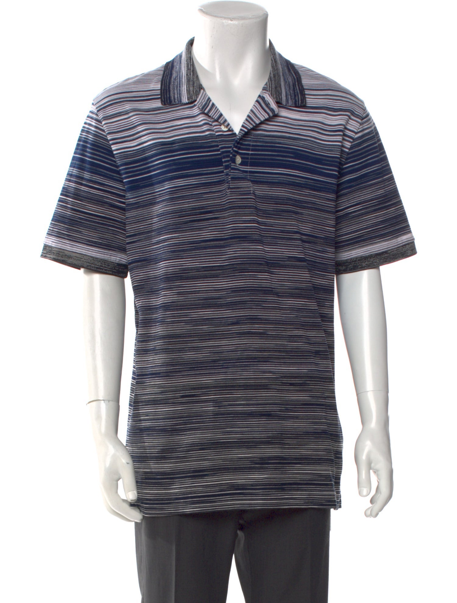 Missoni Striped Crew Neck Polo Shirt