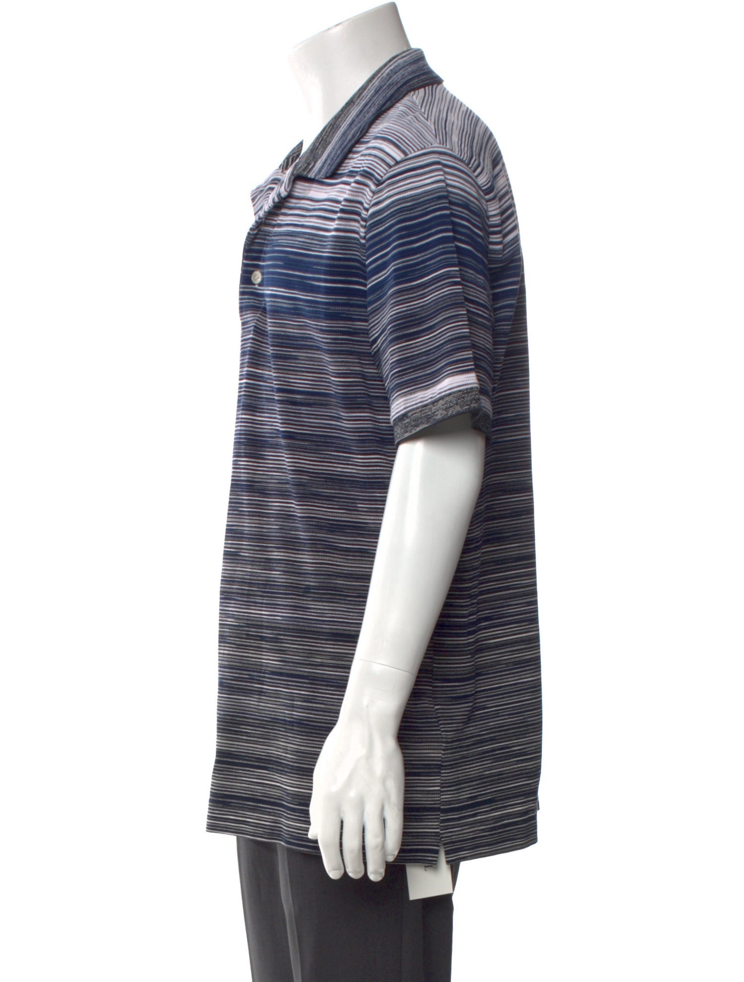 Missoni Striped Crew Neck Polo Shirt