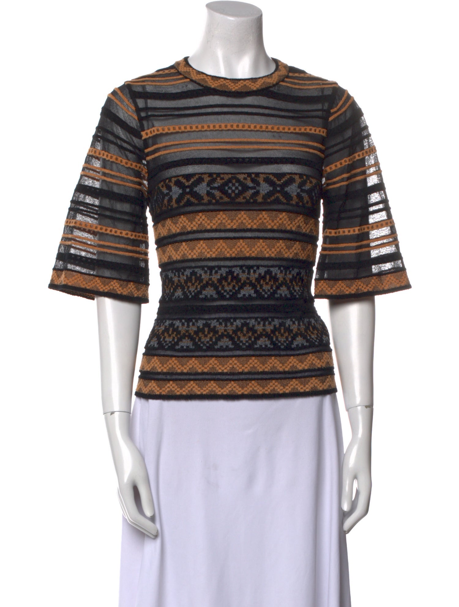 Missoni Striped Crew Neck Top