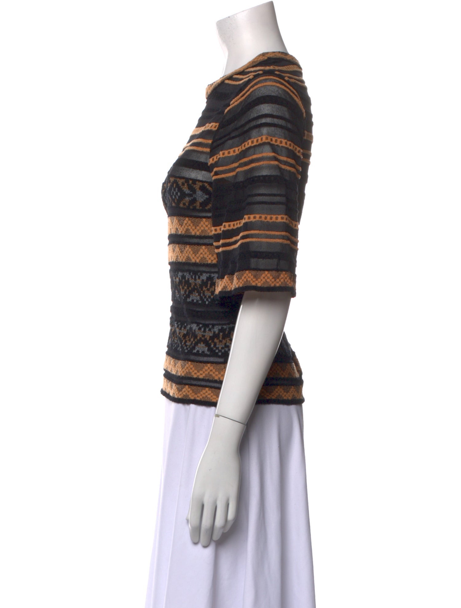 Missoni Striped Crew Neck Top