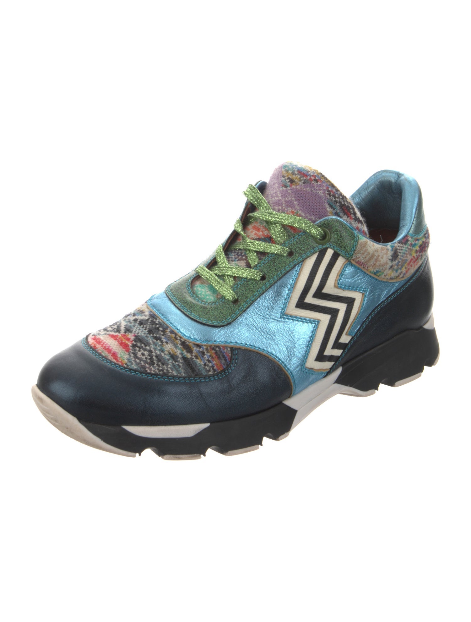 Missoni Leather Printed Chunky Sneakers