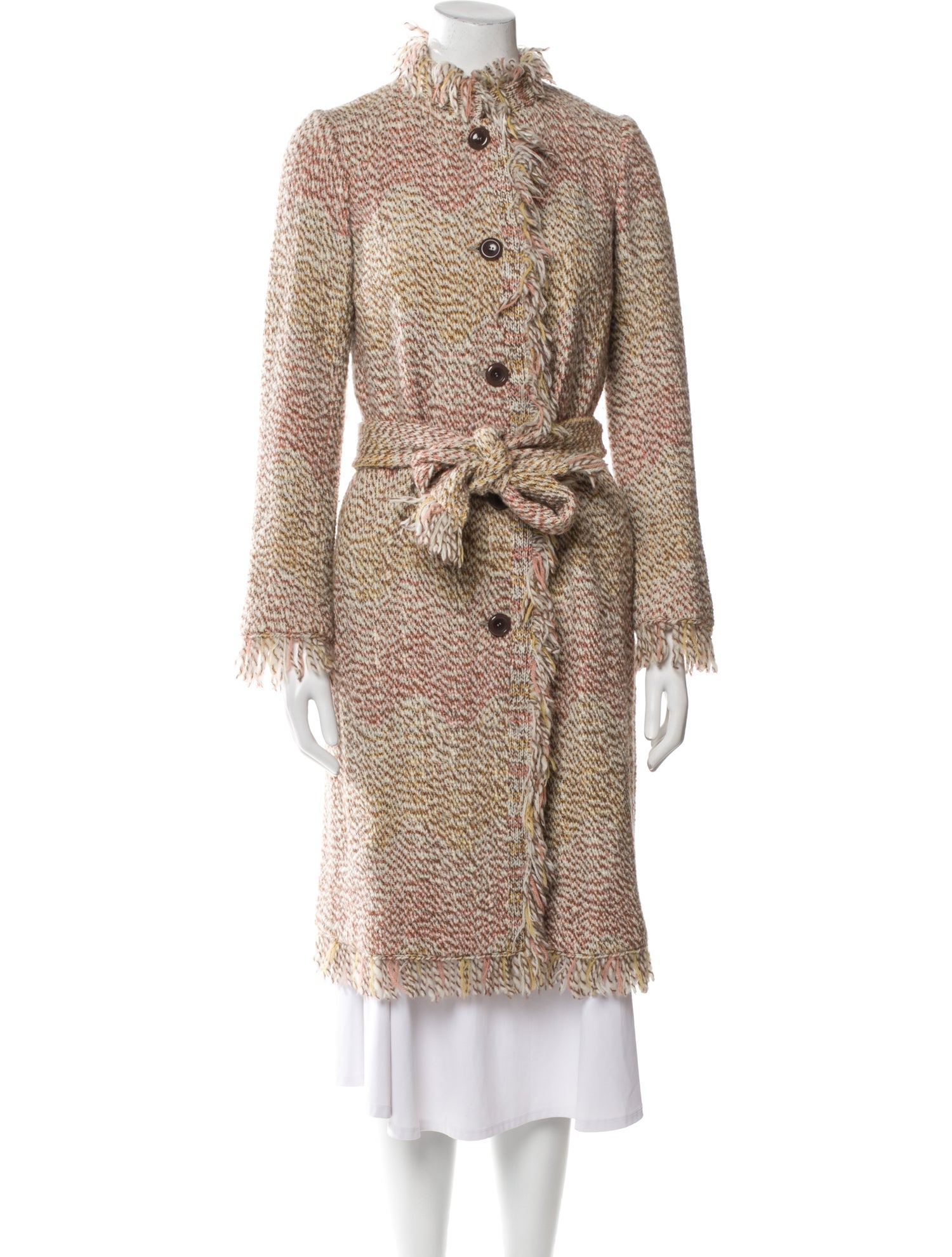 Missoni Wool Tweed Pattern Trench Coat