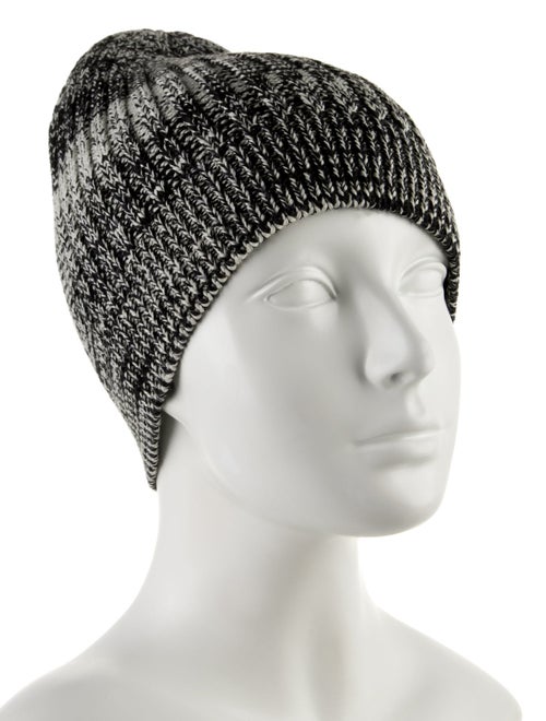 Missoni Women's black Pattern Print Wool Missoni beanie hat. Designer size M