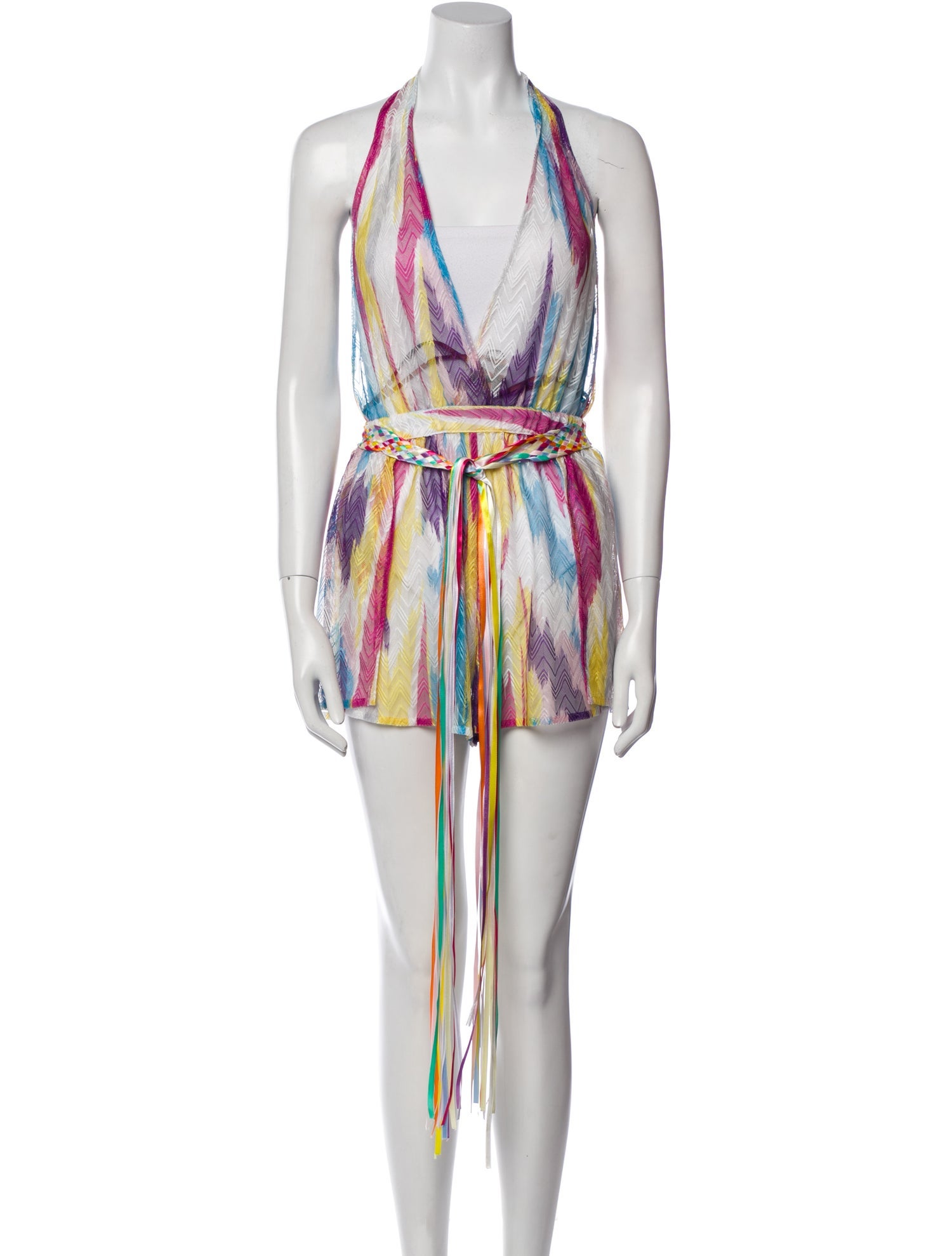 Missoni Striped Plunge Neckline Romper