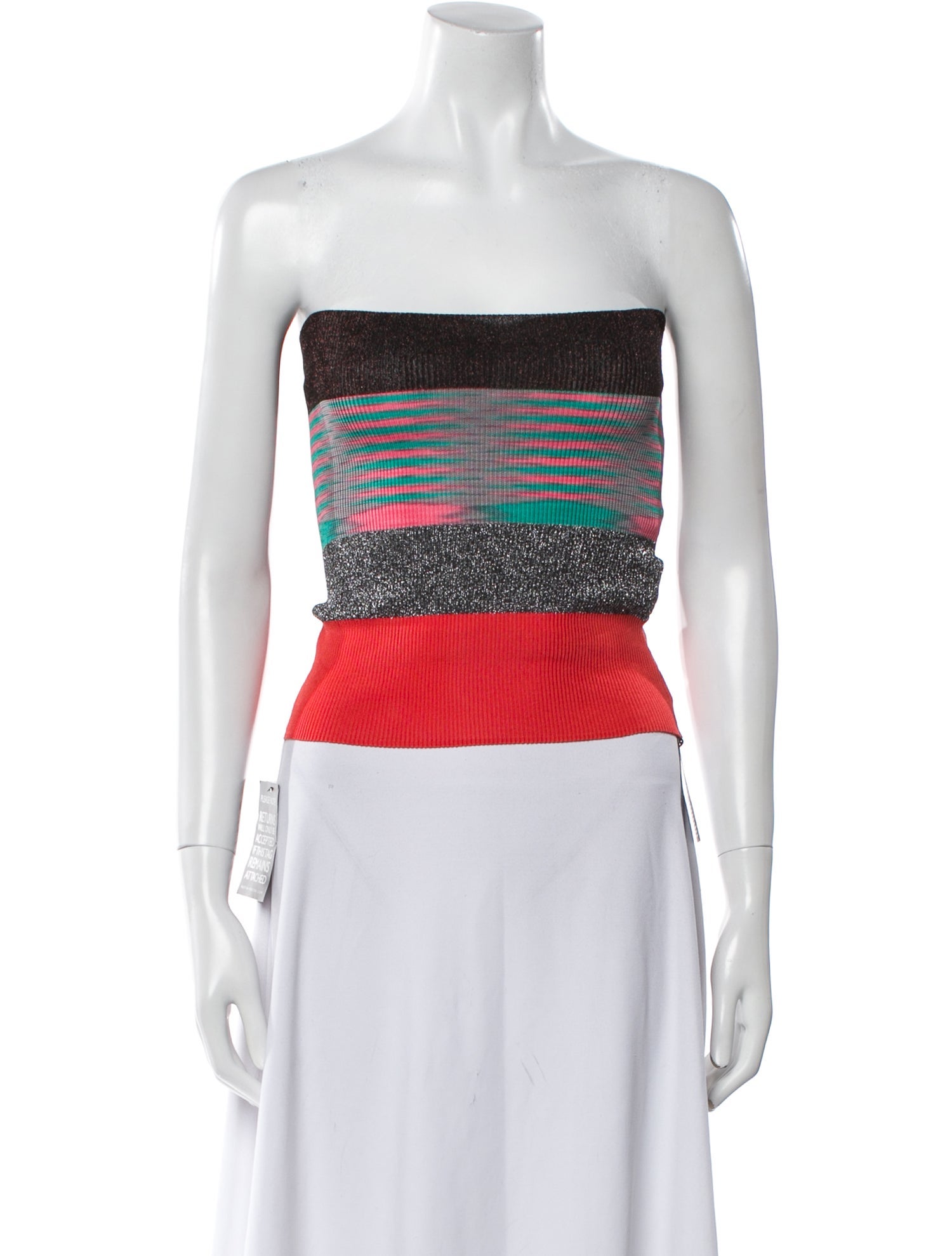Missoni Striped Strapless Crop Top