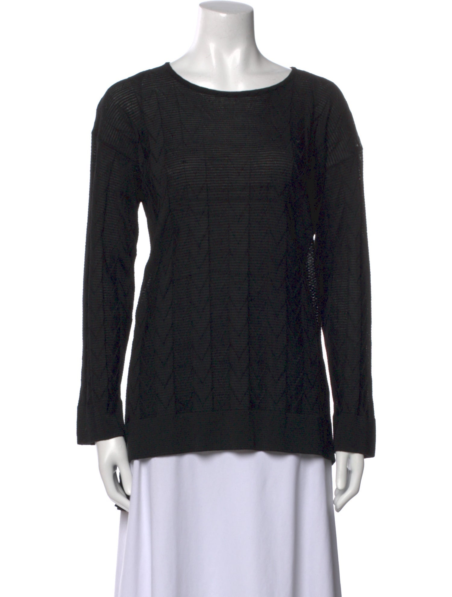 Missoni Scoop Neck Long Sleeve Top