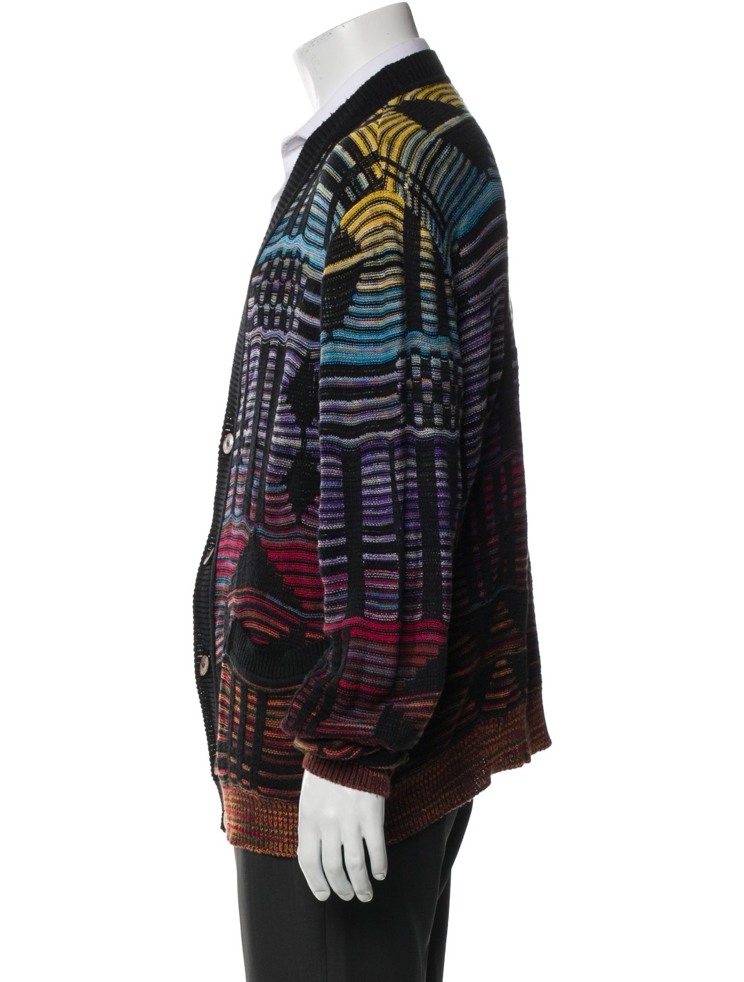 Missoni Plaid Print V-Neck Cardigan