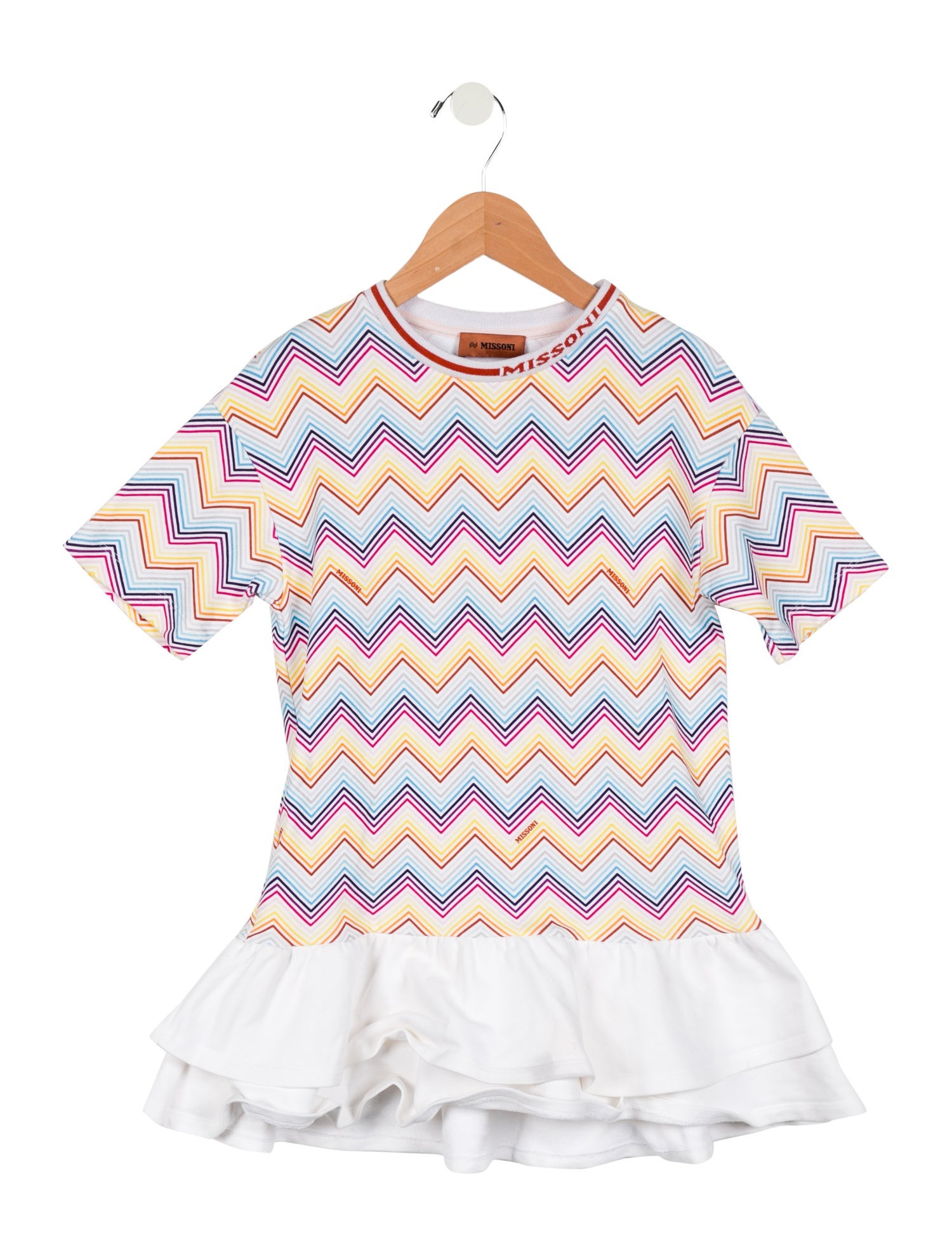 Missoni Girls' Chevron Printed Short Sleeve Dress