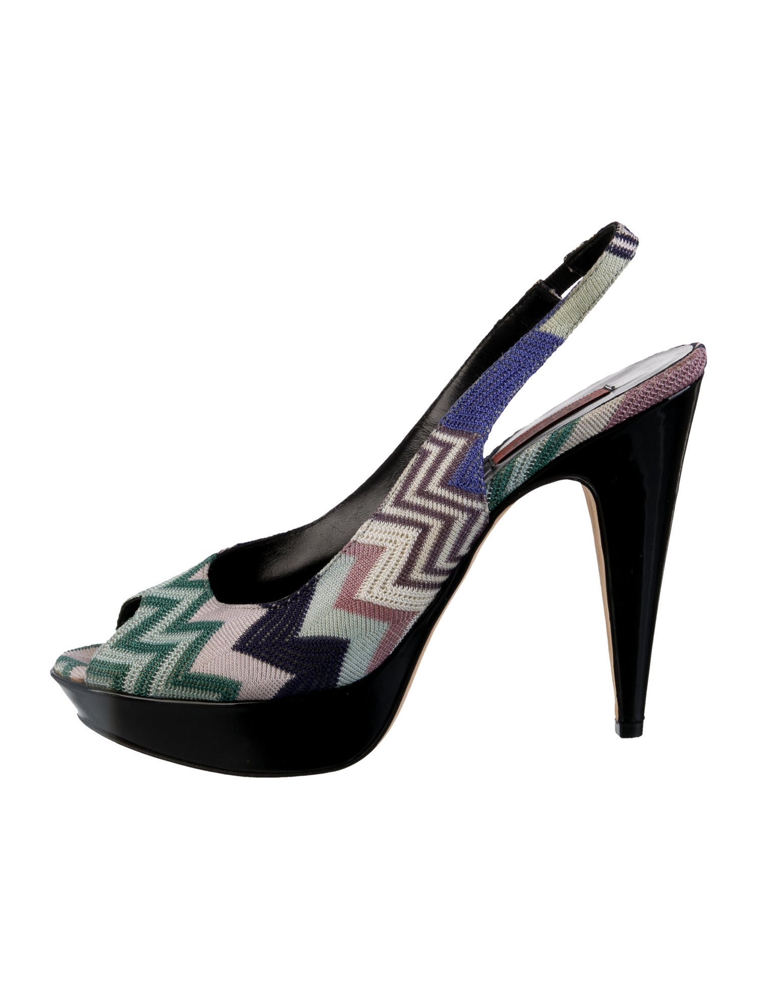 Missoni Canvas Striped Slingback Pumps