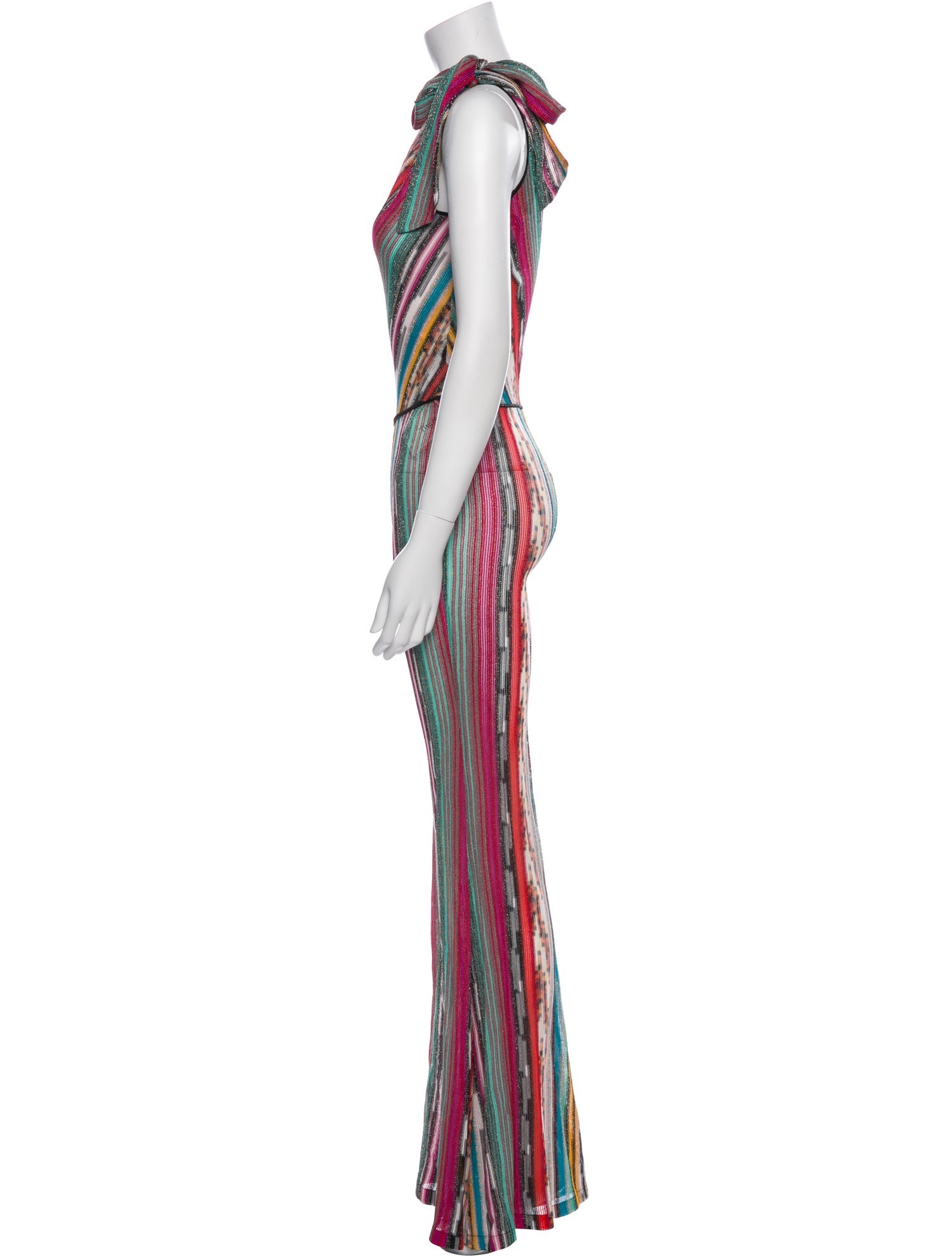 Missoni Striped One-Shoulder Jumpsuit w/ Tags
