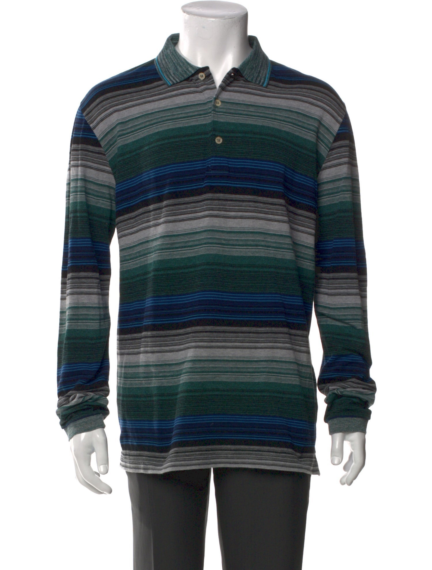 Missoni Striped Collar Polo Shirt