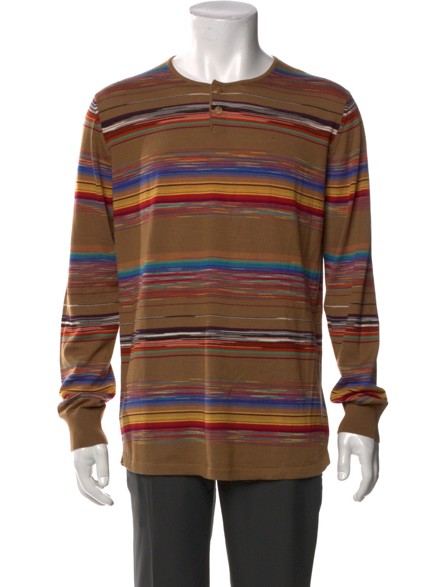 Missoni Striped Crew Neck Henley