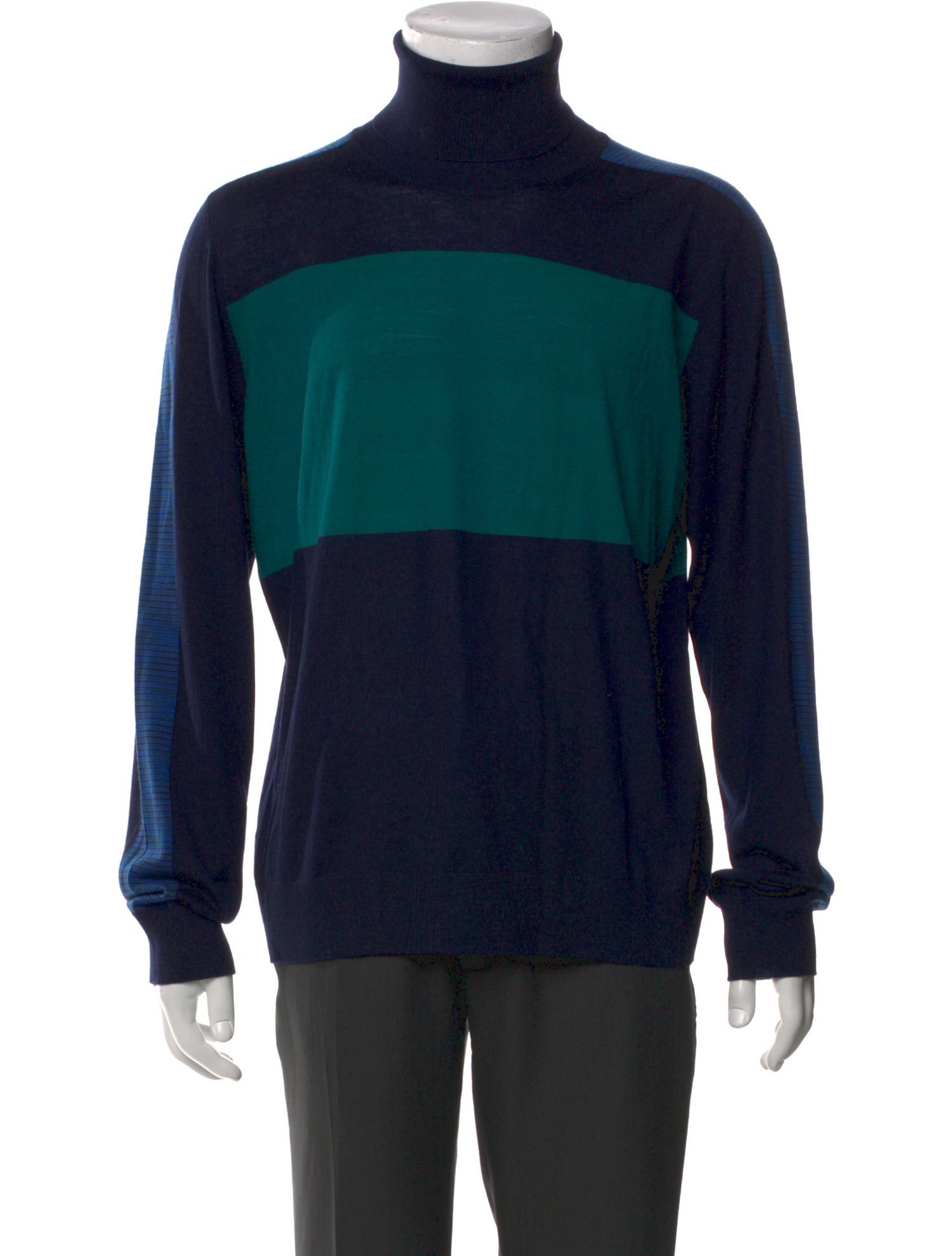 Missoni Colorblock Pattern Mock Neck T-Shirt
